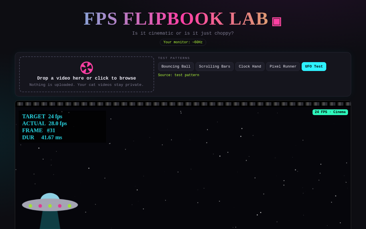 FPS Flipbook Lab screenshot