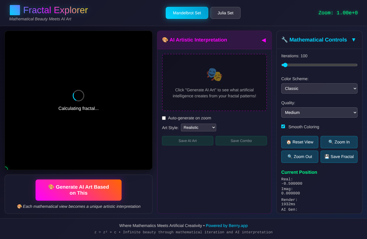 Fractal AI Explorer screenshot