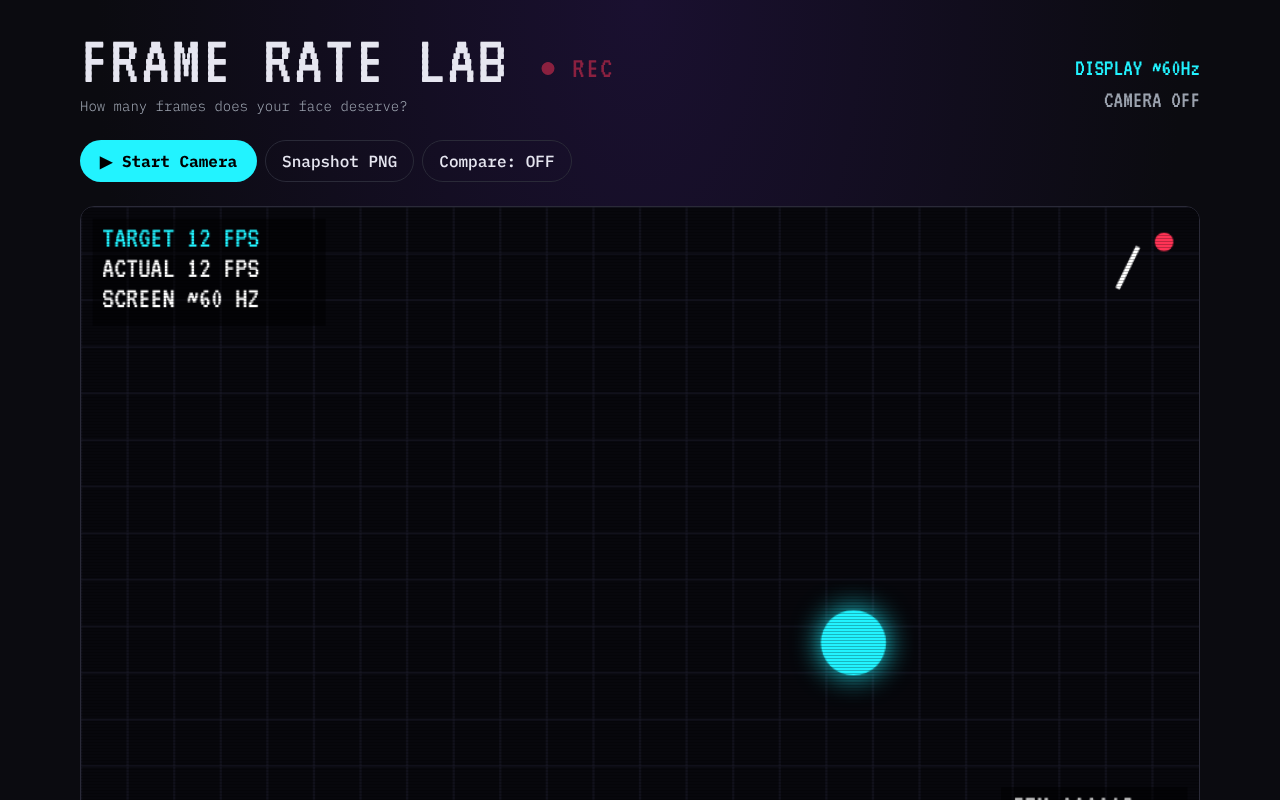 frame-rate-lab app