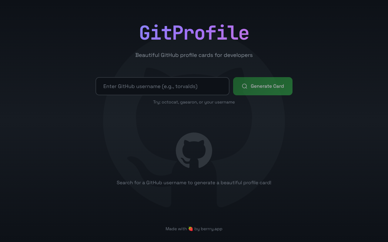 gitprofile app