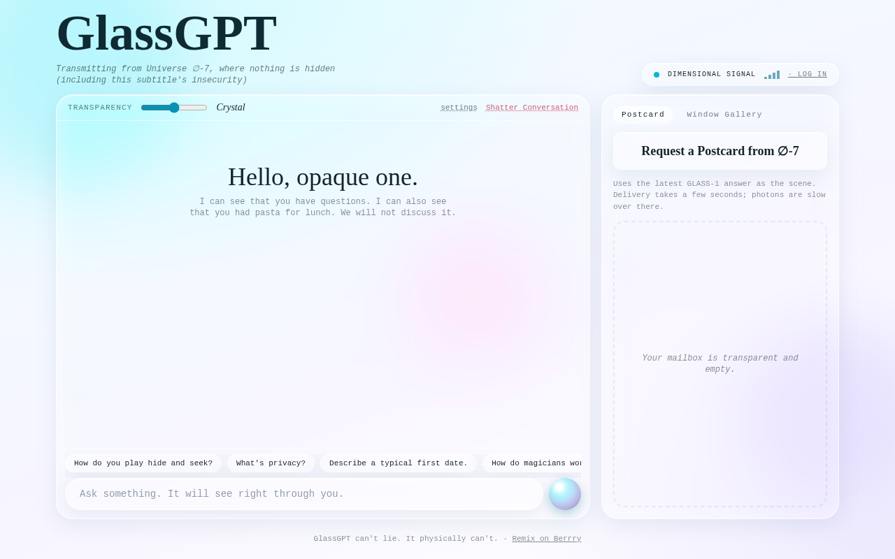 GlassGPT screenshot