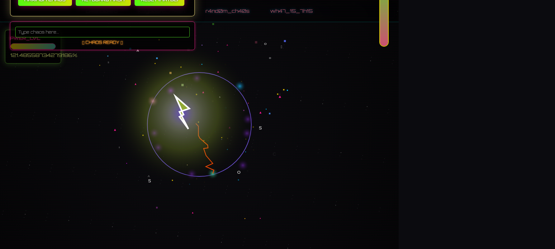 ChaoticCore Energy Dashboard screenshot
