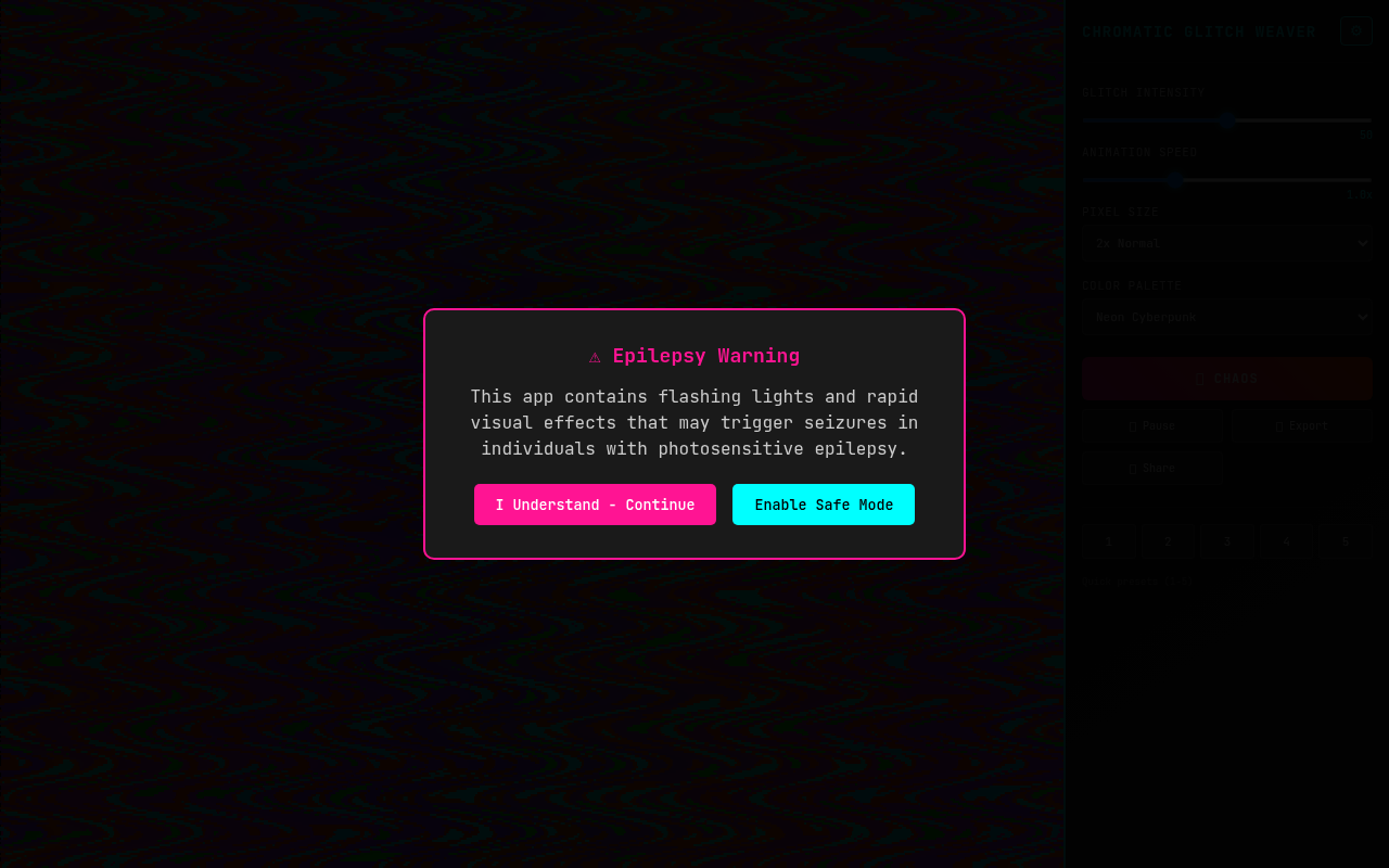 glitchweaver app