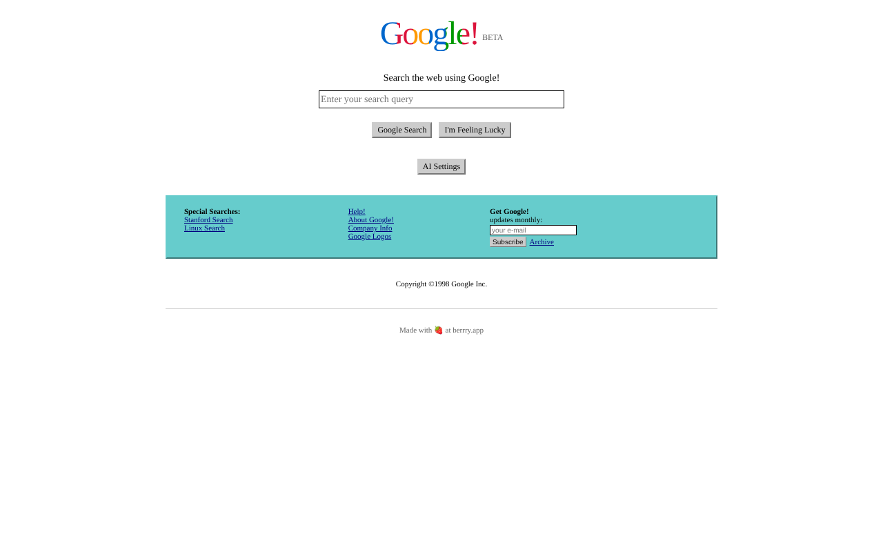Retro AI Search Engine screenshot