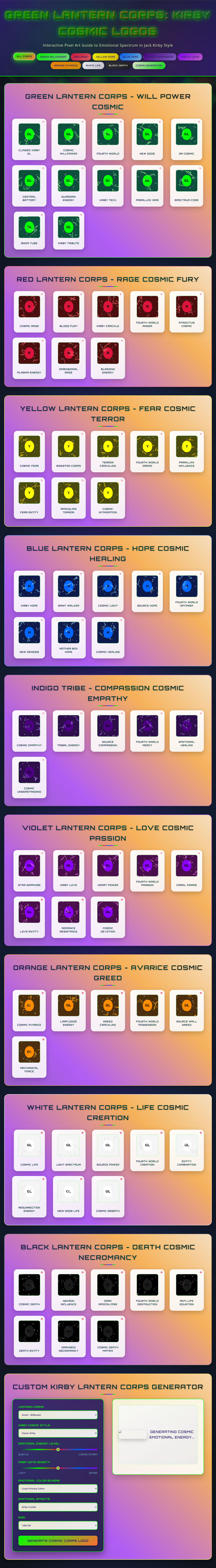 Lantern Corps Pixel Forge screenshot