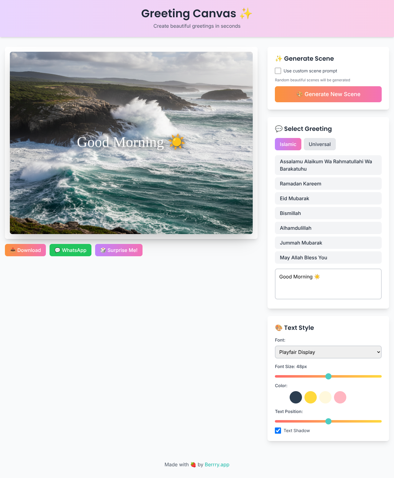 greetcard app
