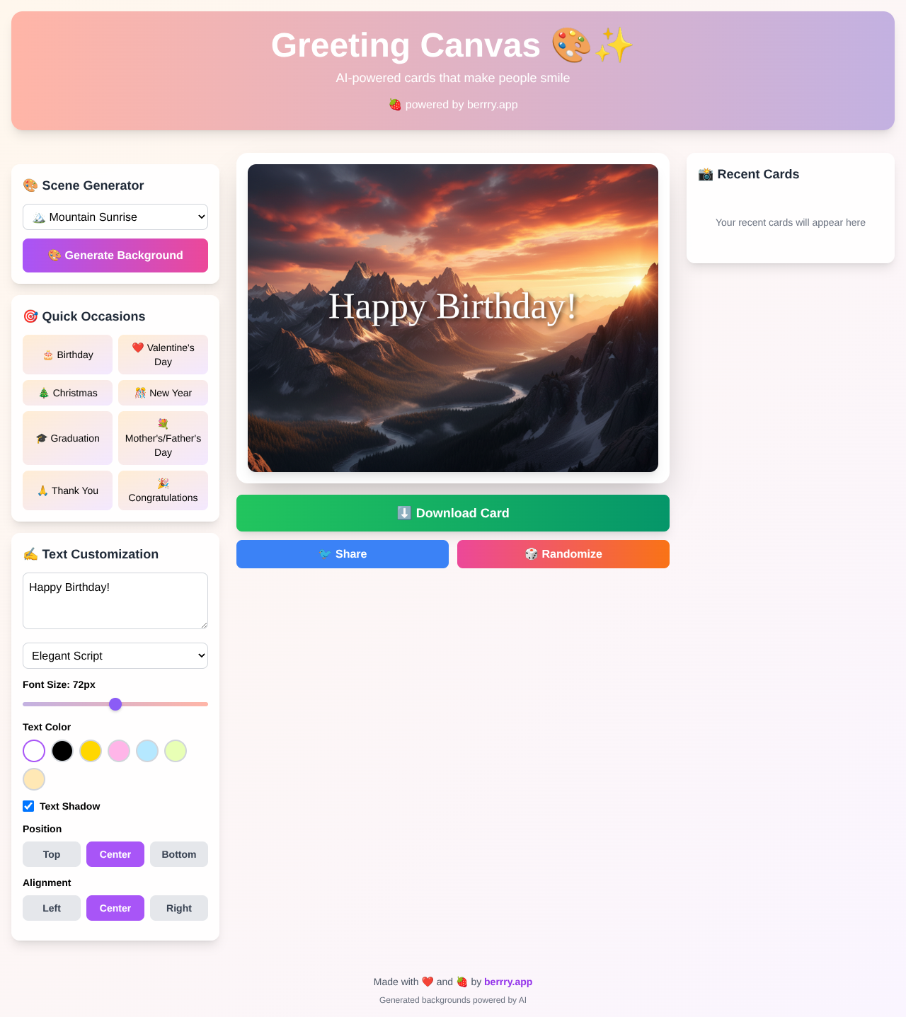 greetingcanvas app