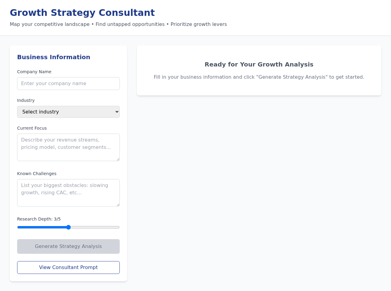 Growth Strategy Oracle screenshot