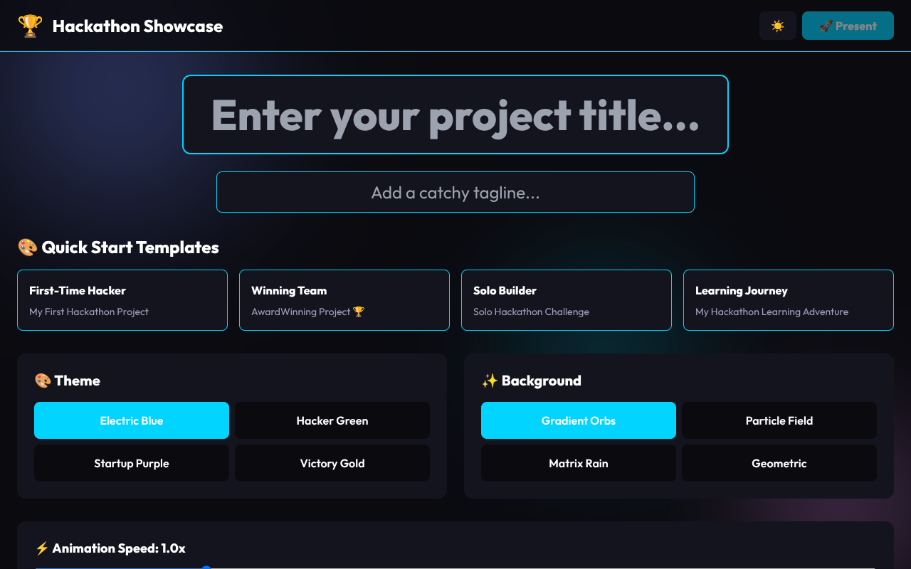 hackathonshowcase app