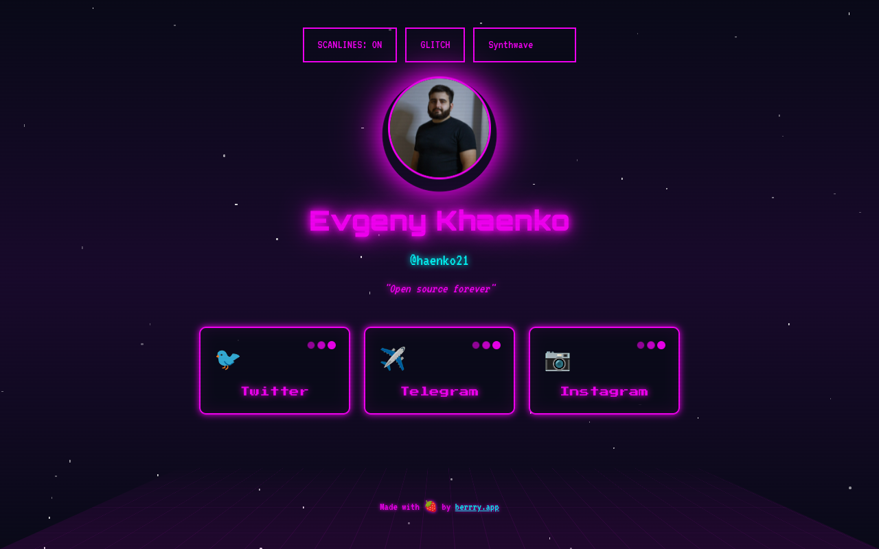 haenko-synthwave app