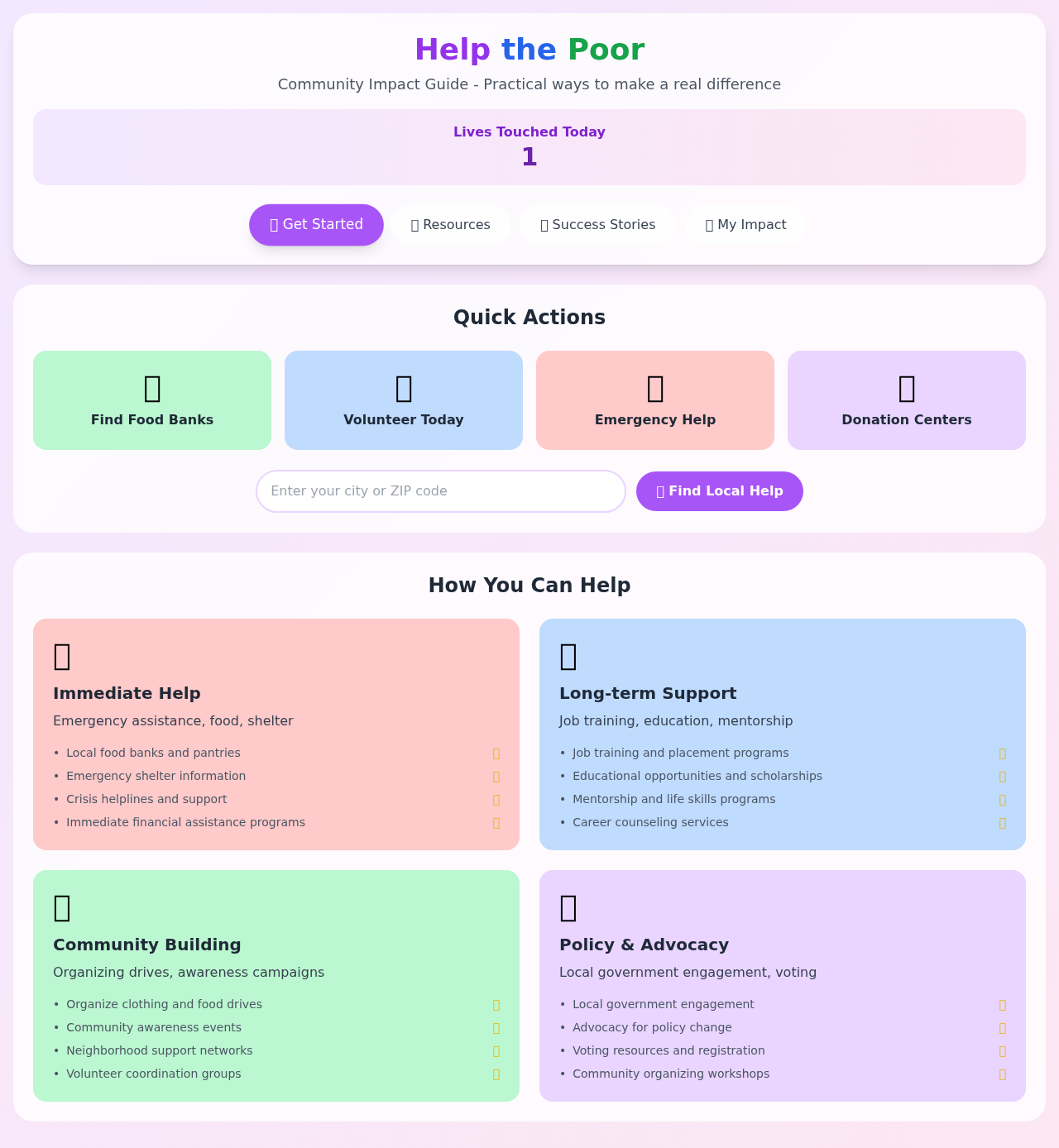 helpthepoor app