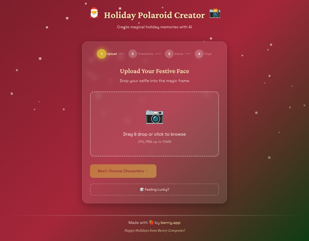 holidaypolaroid app