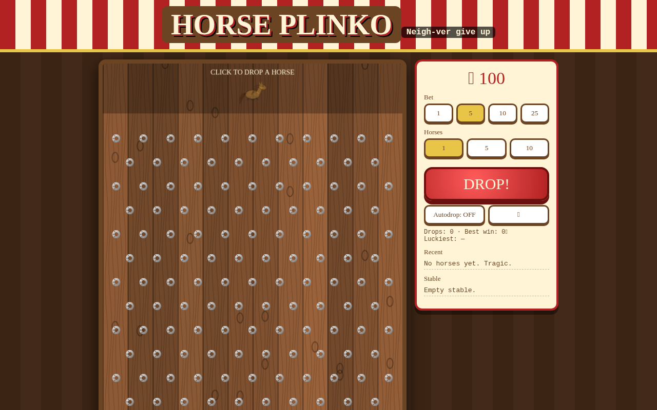 Horse Plinko screenshot