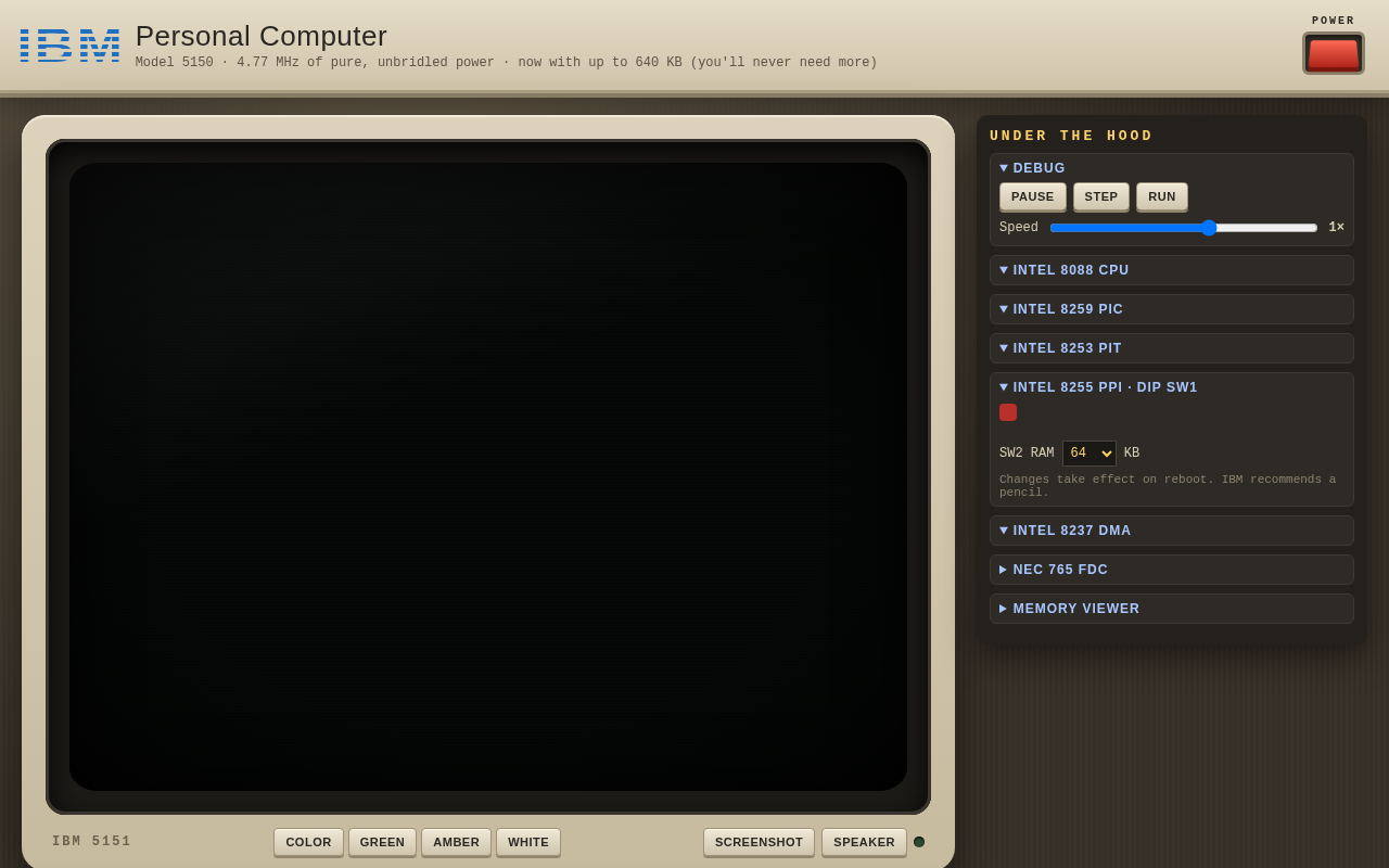 Big Blue in a Browser screenshot