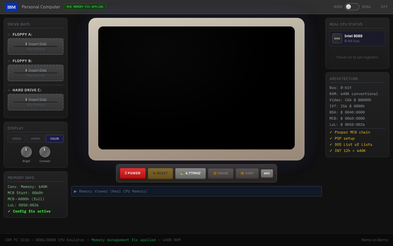 IBM PC Emulator screenshot