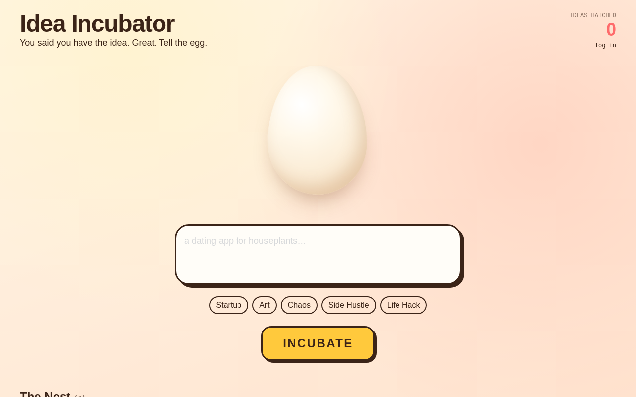 Idea Incubator screenshot