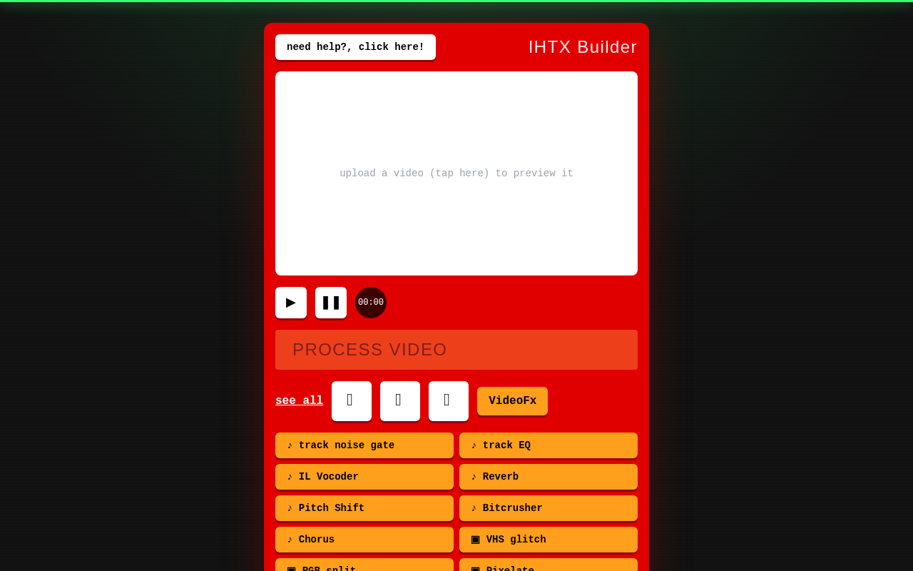 IHTX Builder screenshot