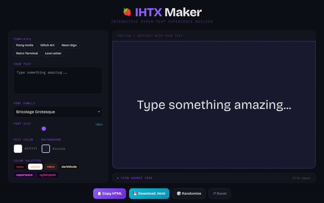 IHTX Maker screenshot