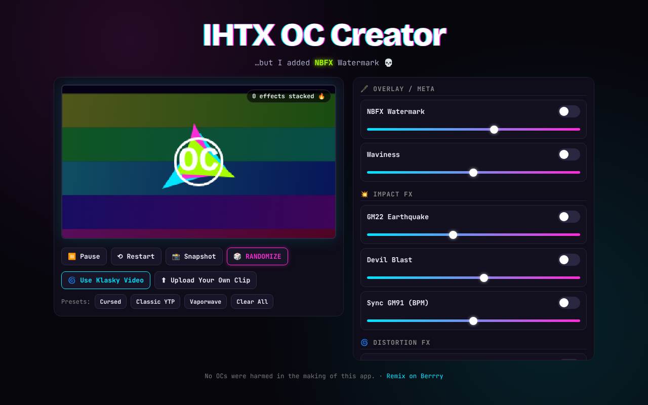 ihtx-creator-chaos app