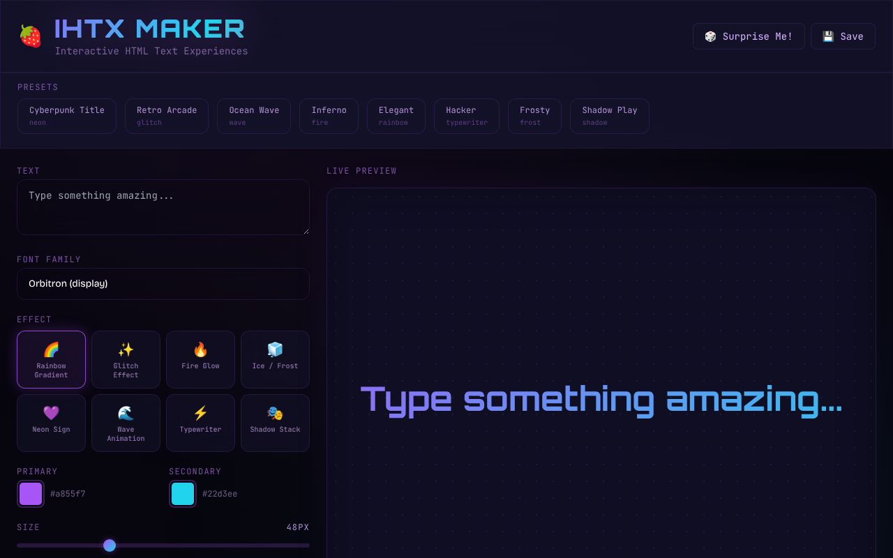 IHTX Maker screenshot