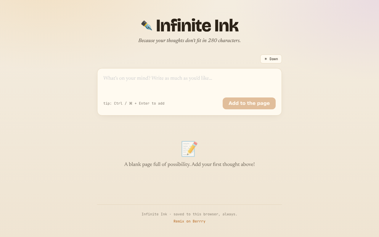 infinite-ink-todo app