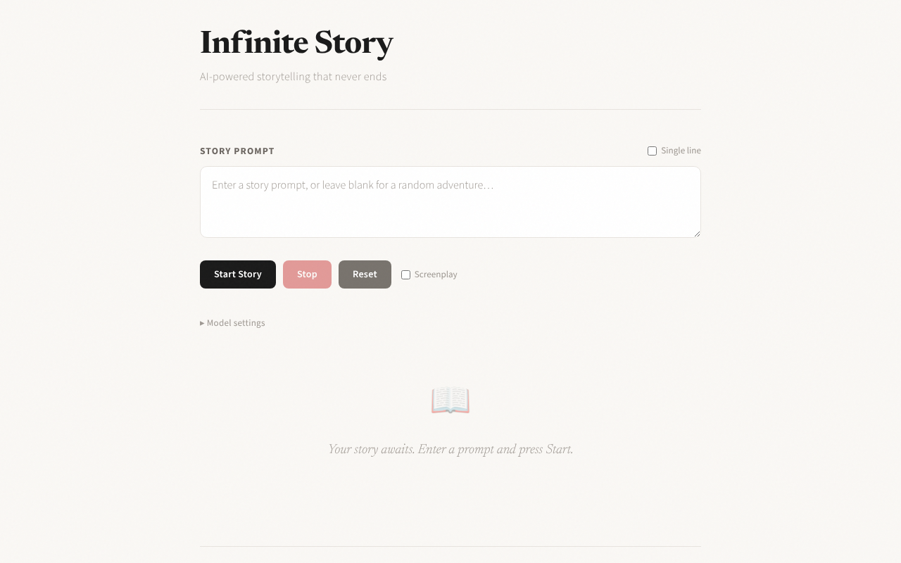 infinitestory app