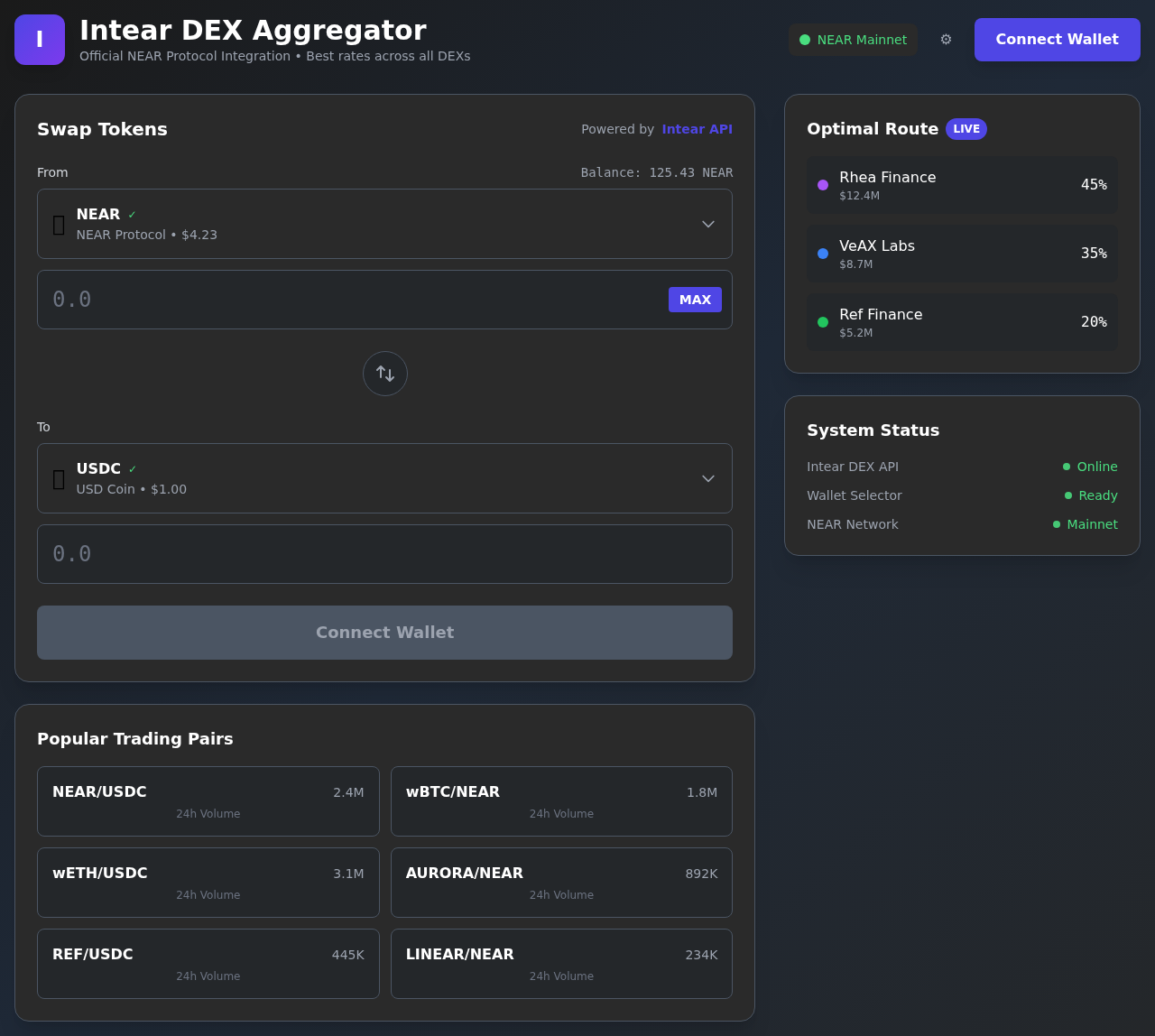 NEAR Swap Master screenshot