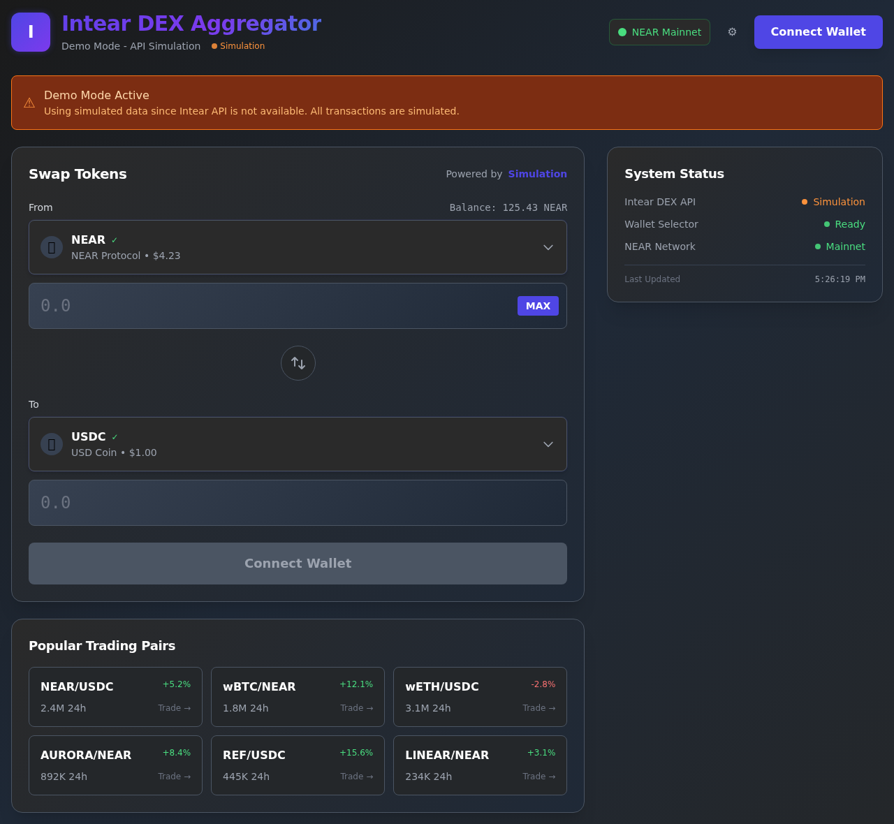 NEAR Swap Master screenshot