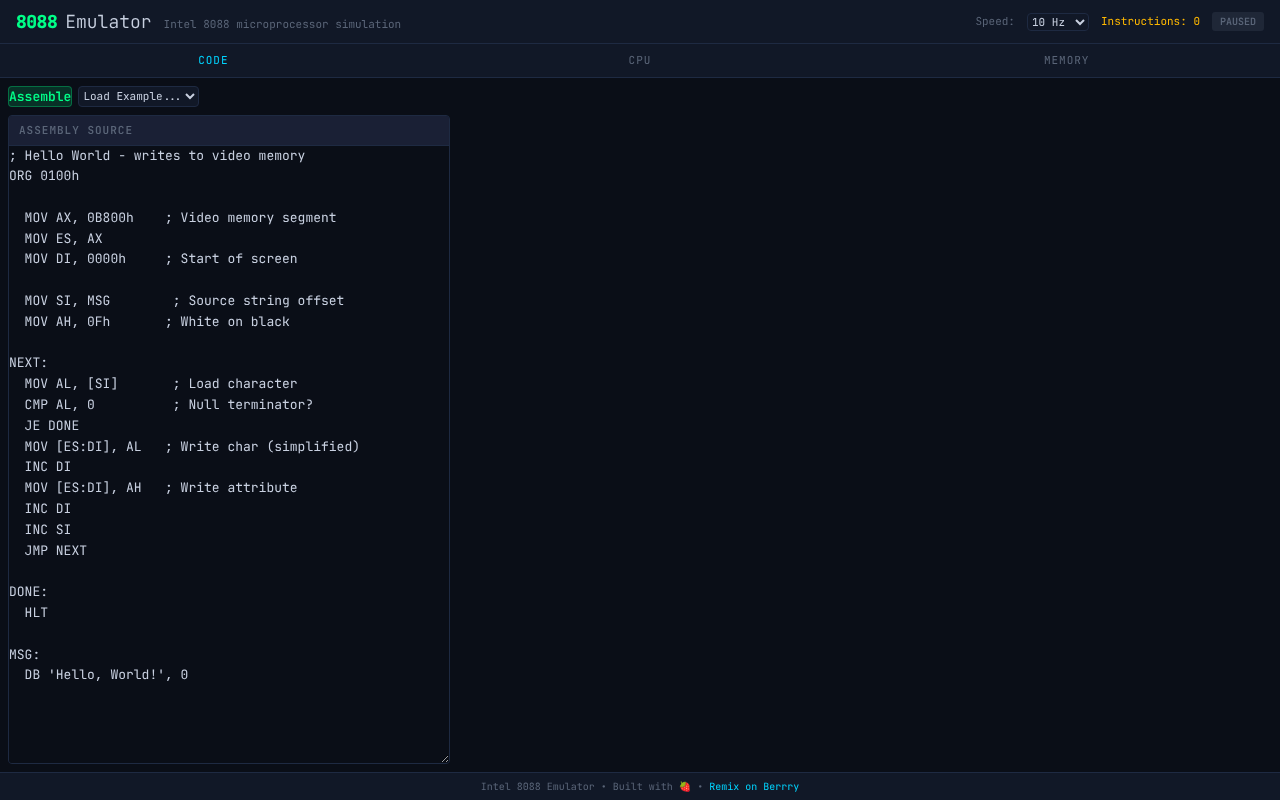 intel8088 app