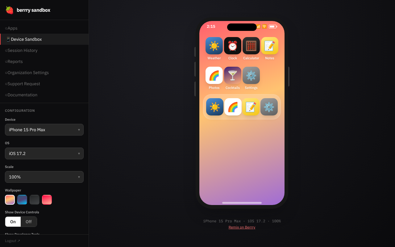ios-simulator-pocket app