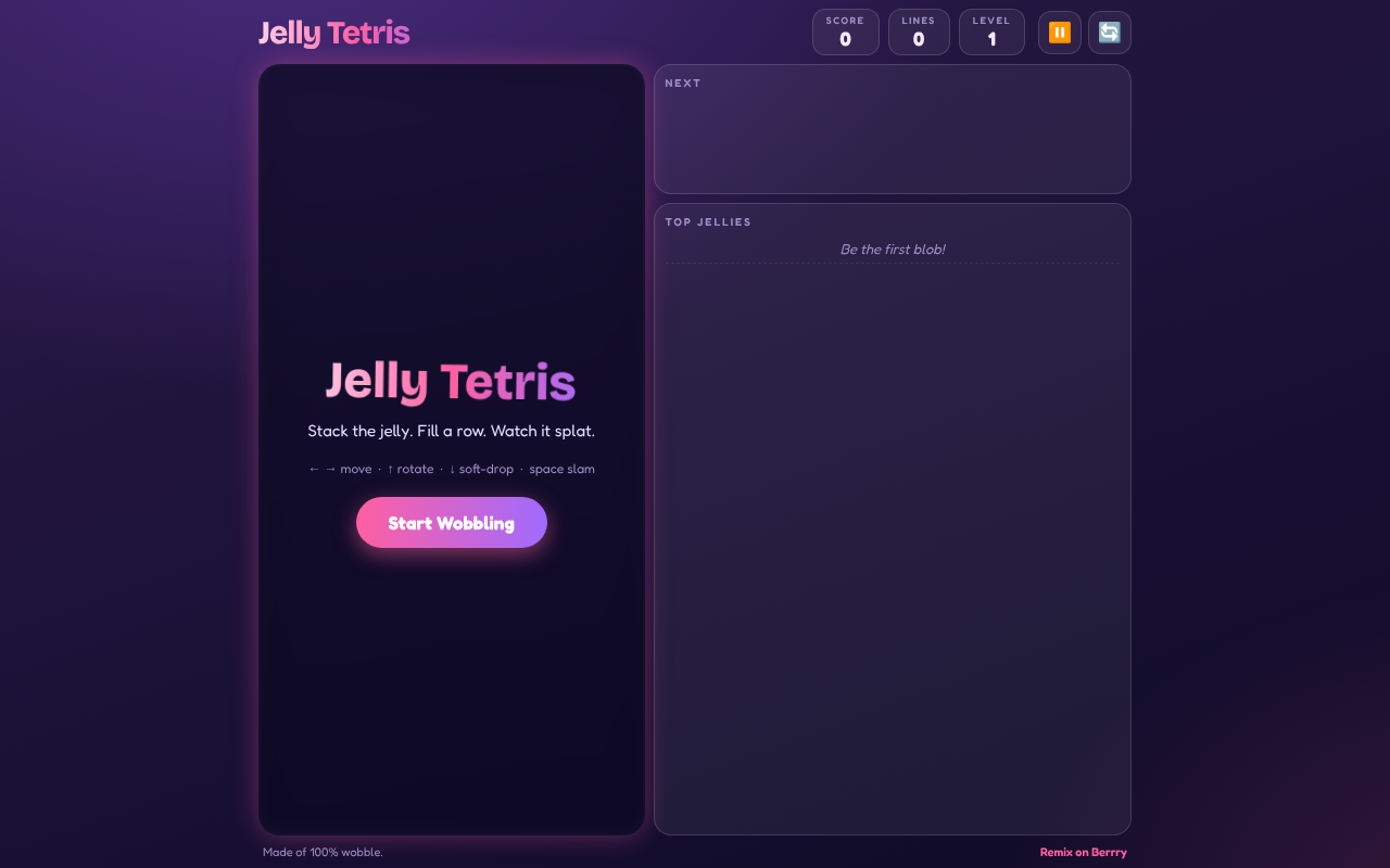 jelly-tetris-physics-based app