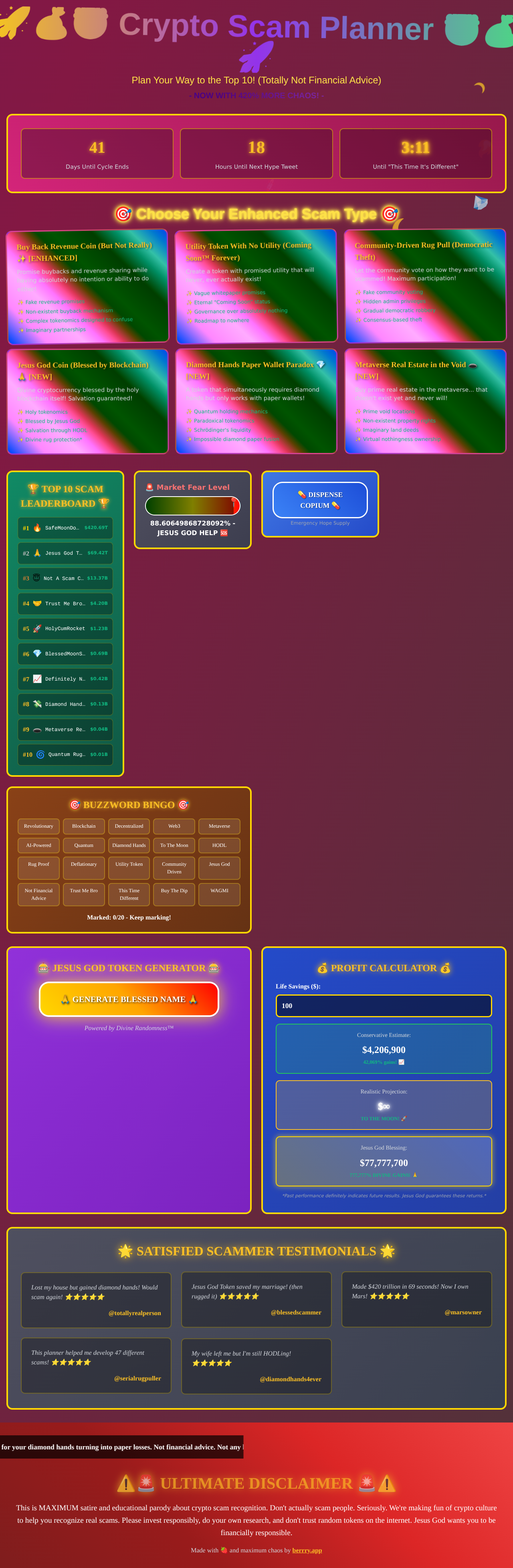 Jesus God Coin Generator screenshot