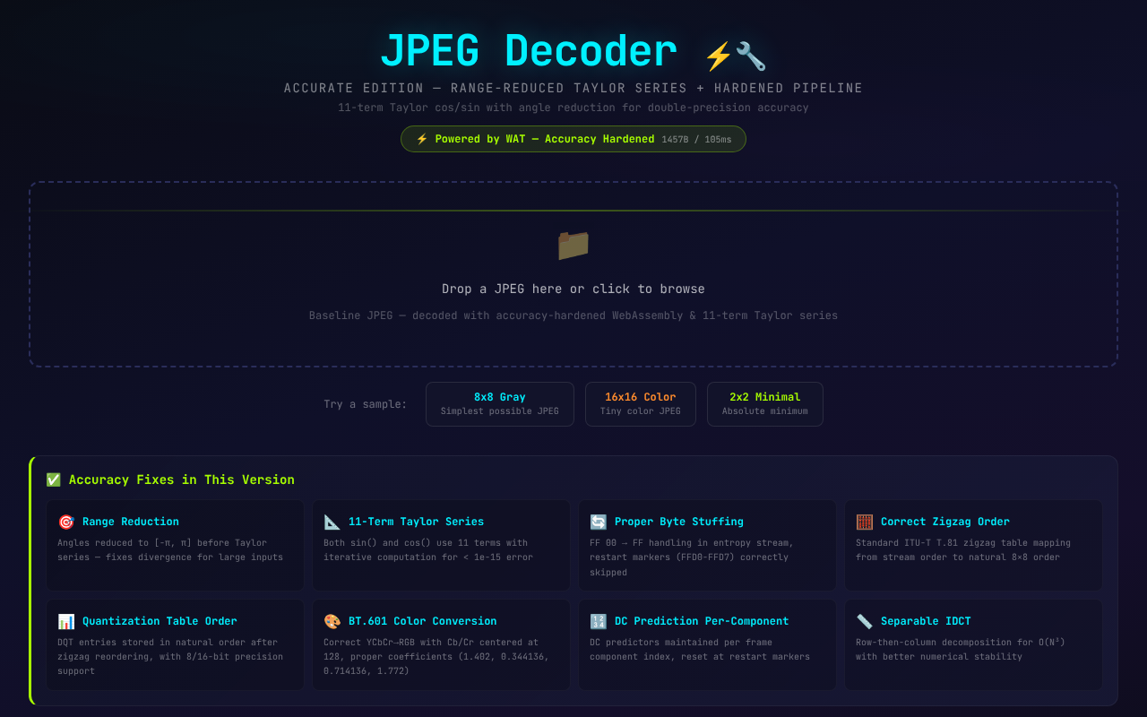JPEG Decoder Studio screenshot