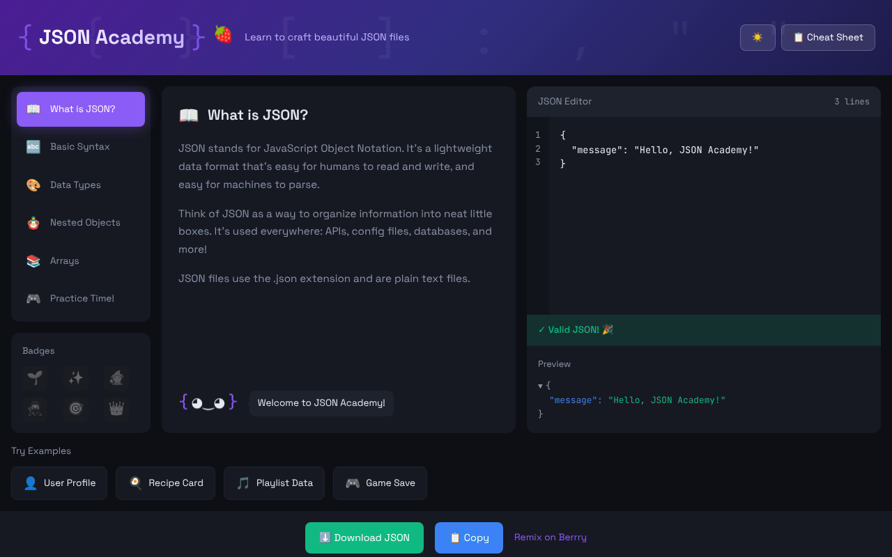 jsonacademy app