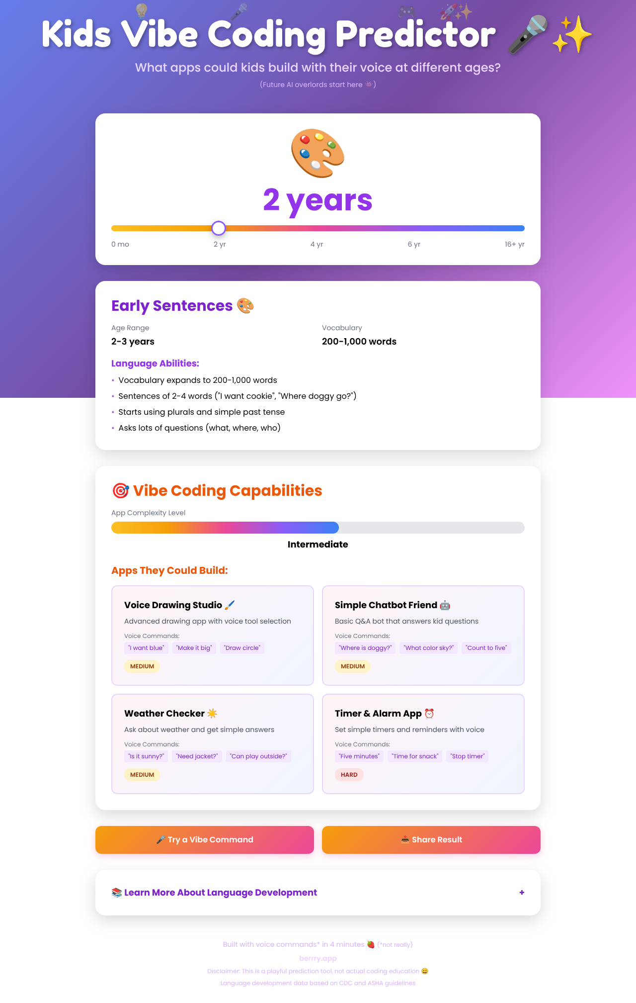 kidsvibecoding app