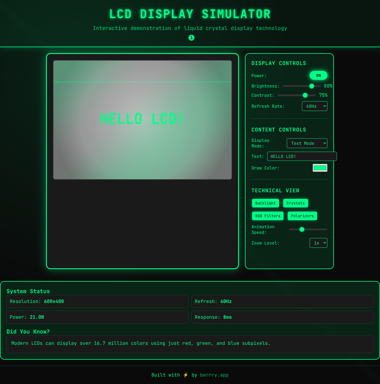 lcdsim app
