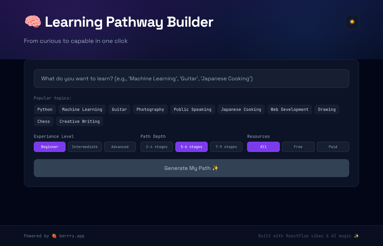 Learning Pathway Builder screenshot