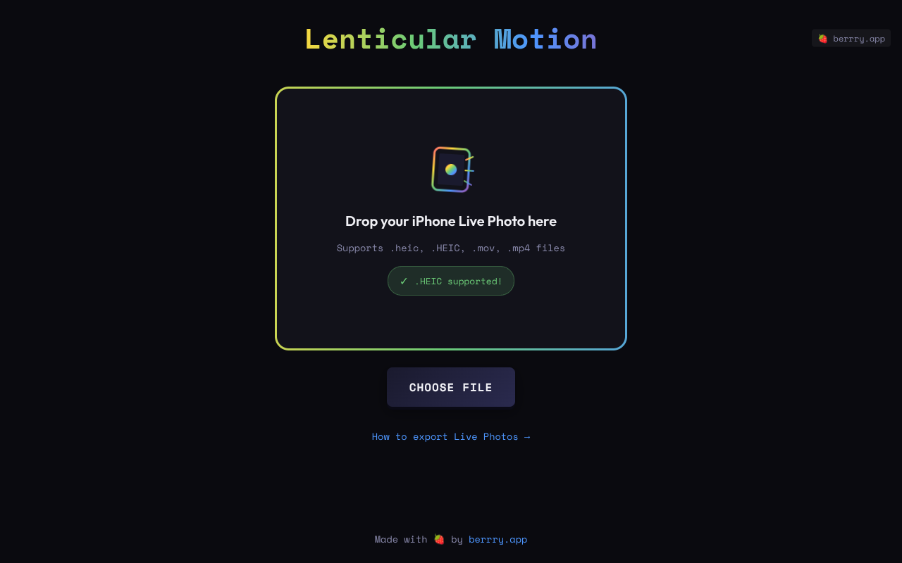 lenticularmotion app