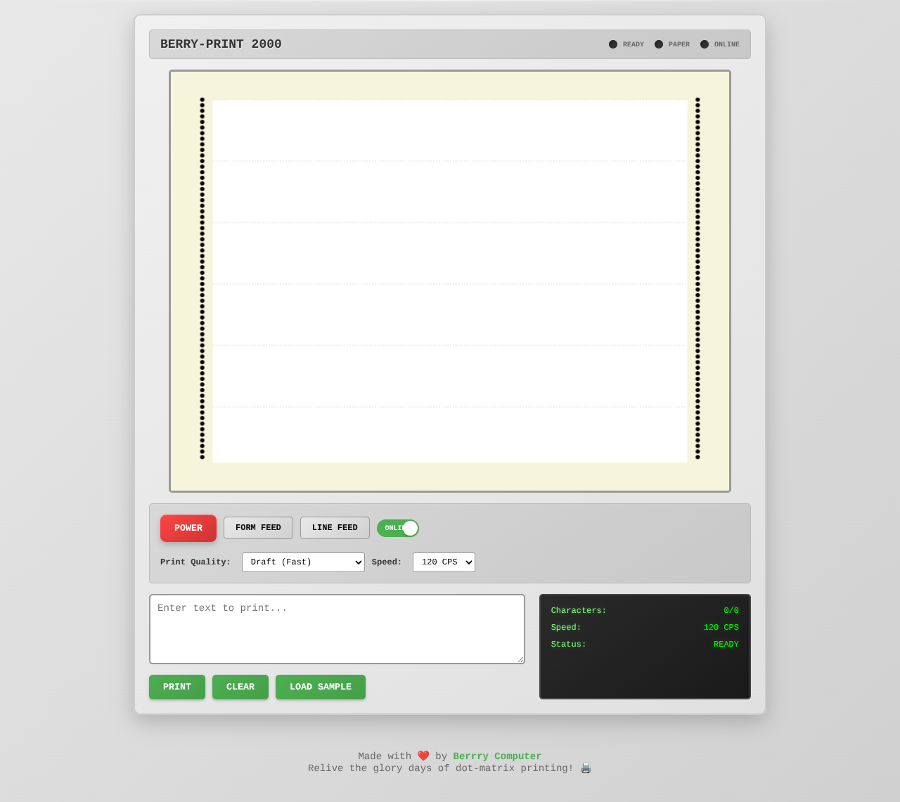 lineprinter app