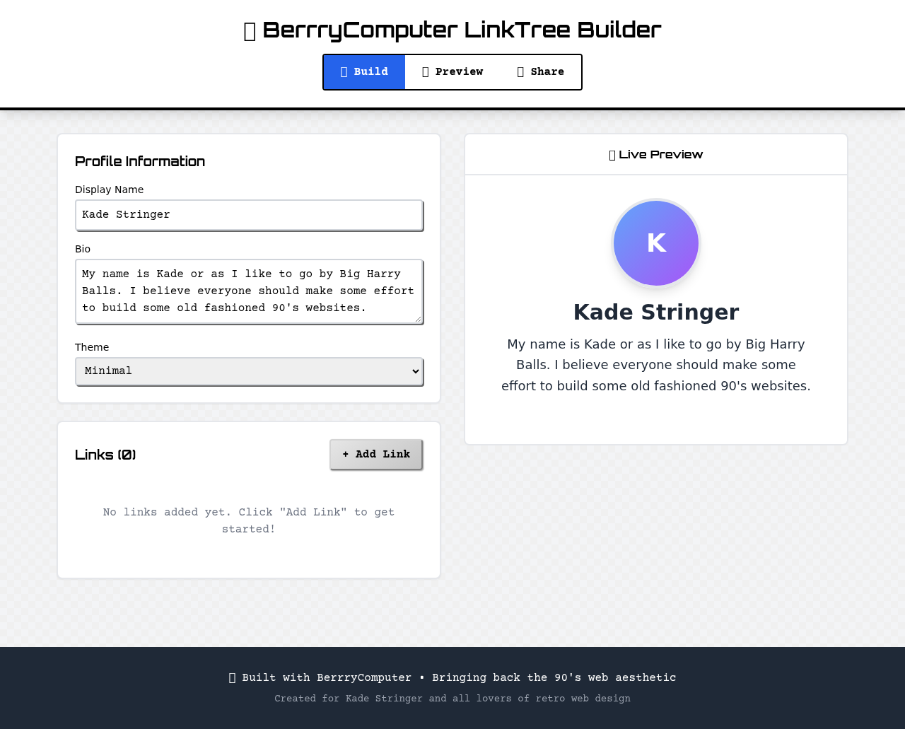 linktreebuilder app