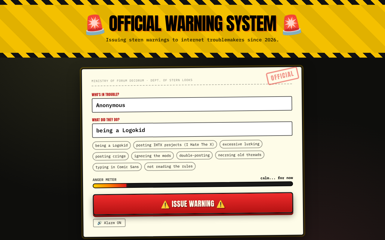 logokid-warning-system app