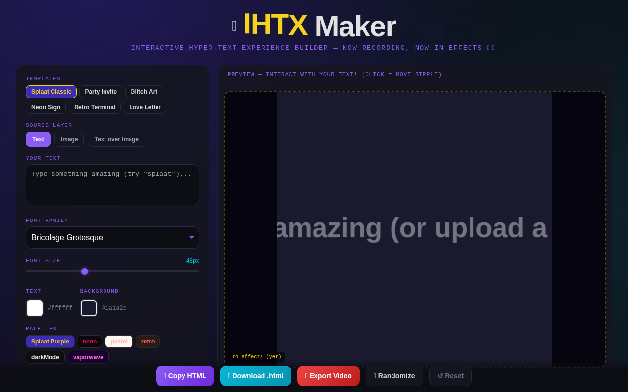 IHTX Maker screenshot