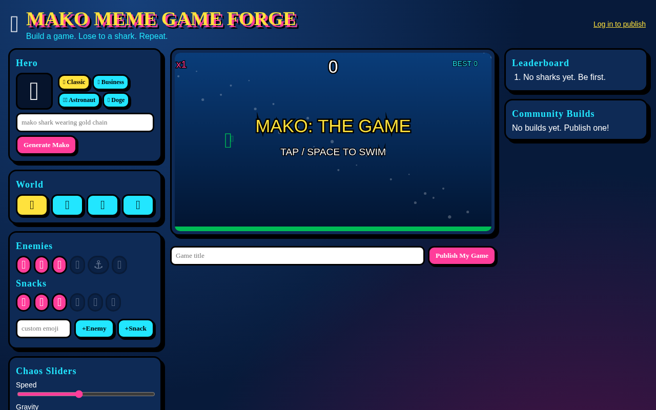 Mako Game Forge screenshot