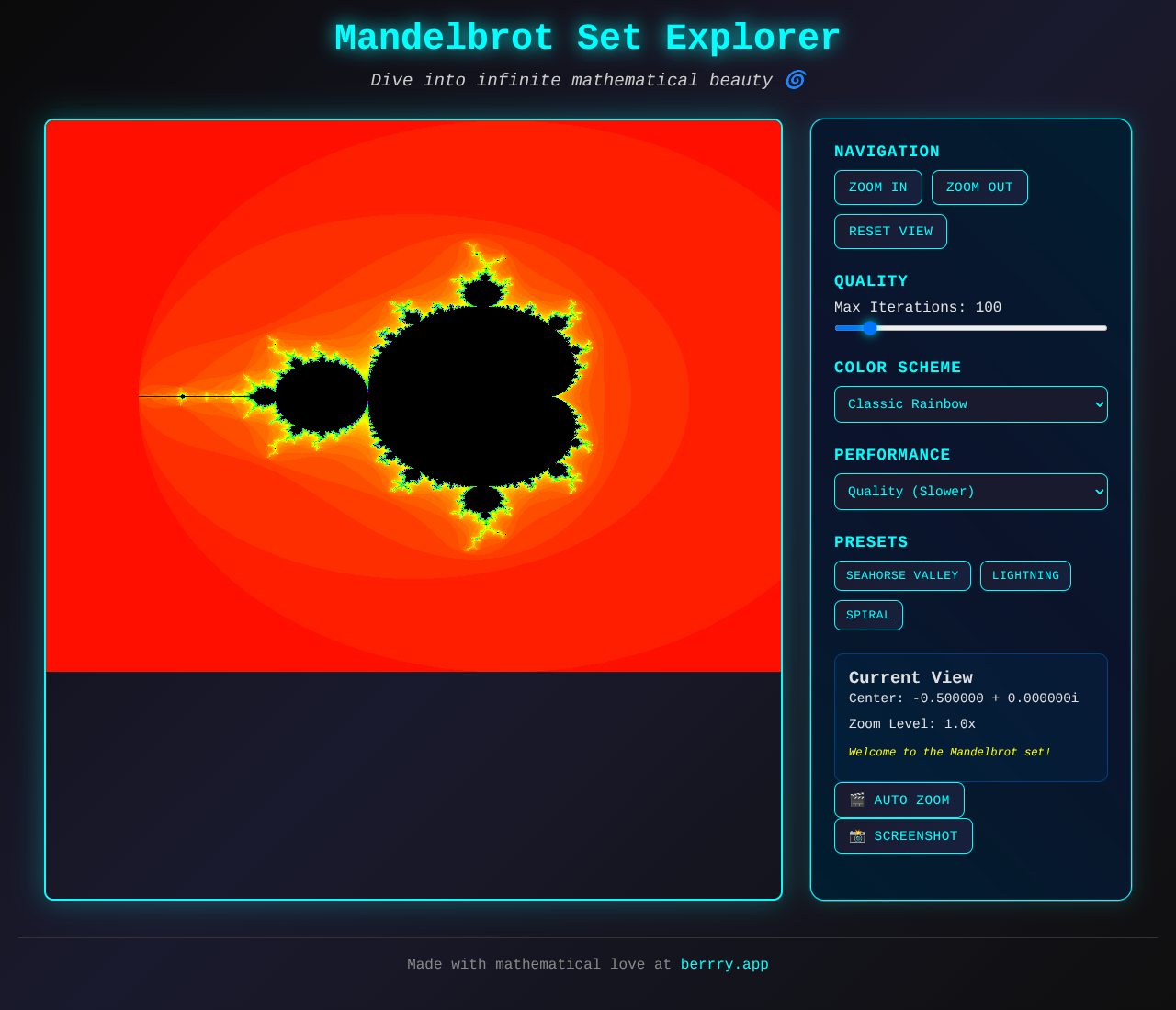 mandelbrot app