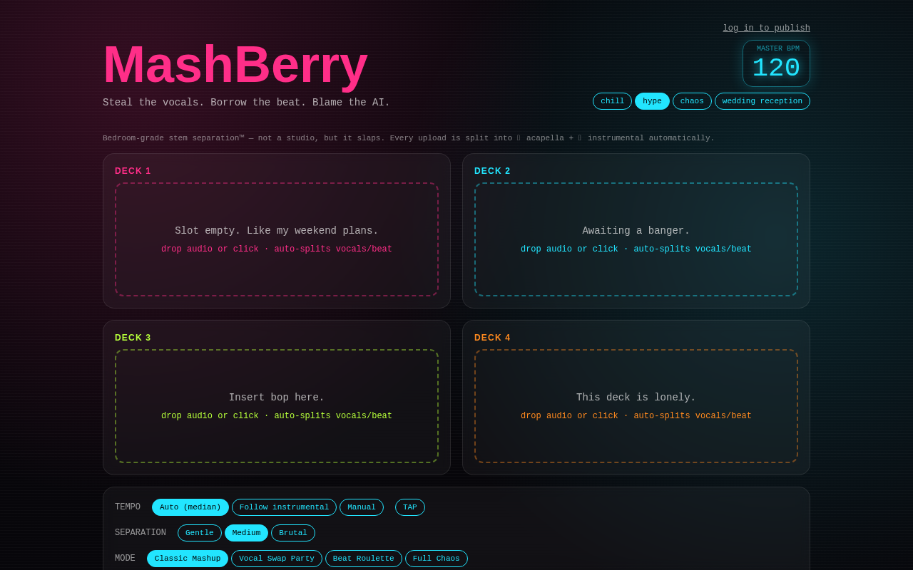 MashBerry screenshot