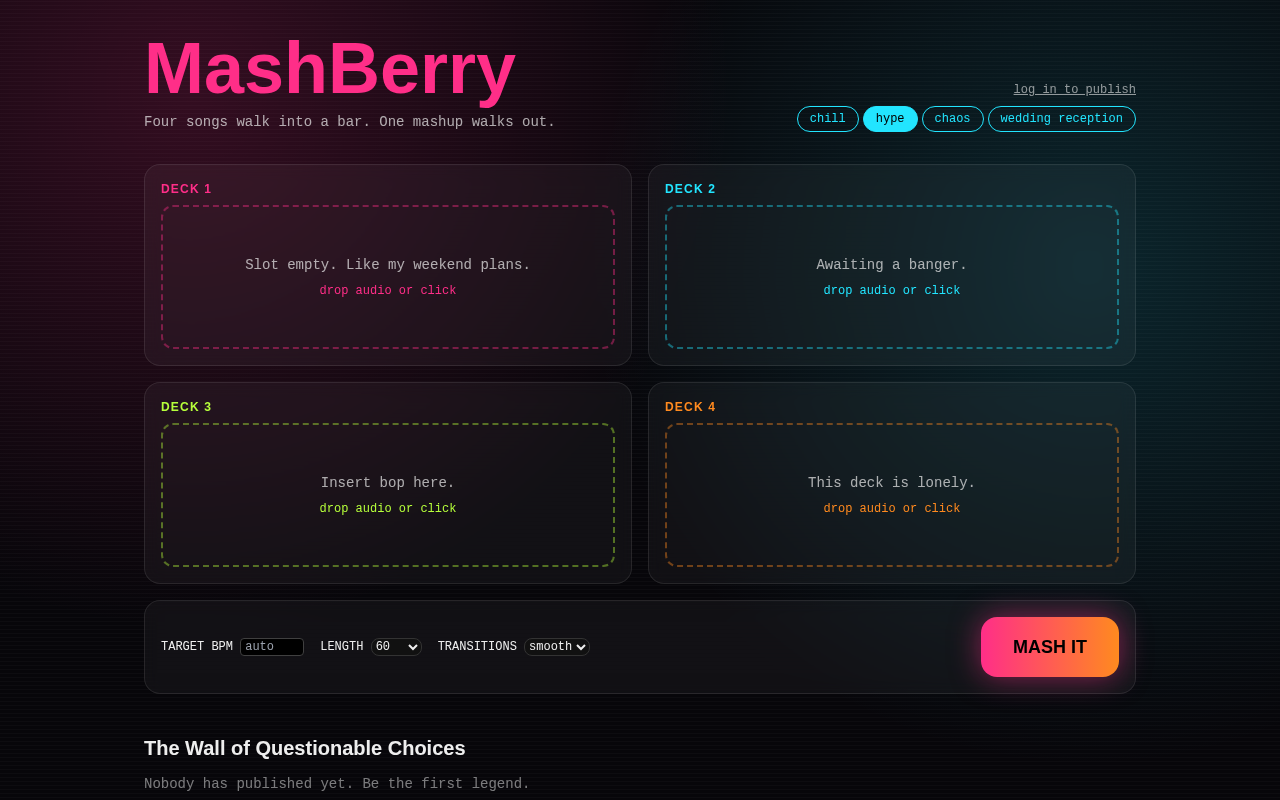 mashberry-mashup-machine app
