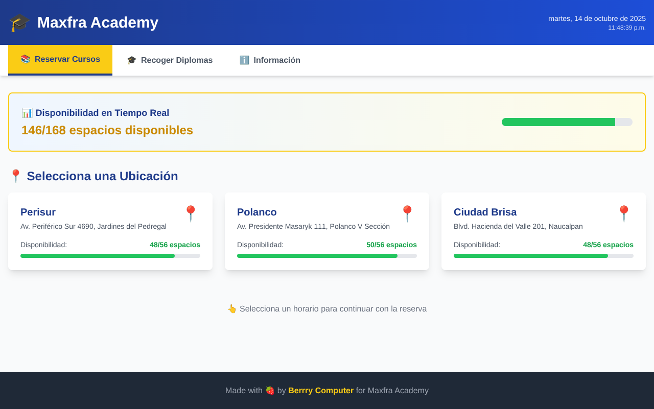 Maxfra Course Navigator screenshot
