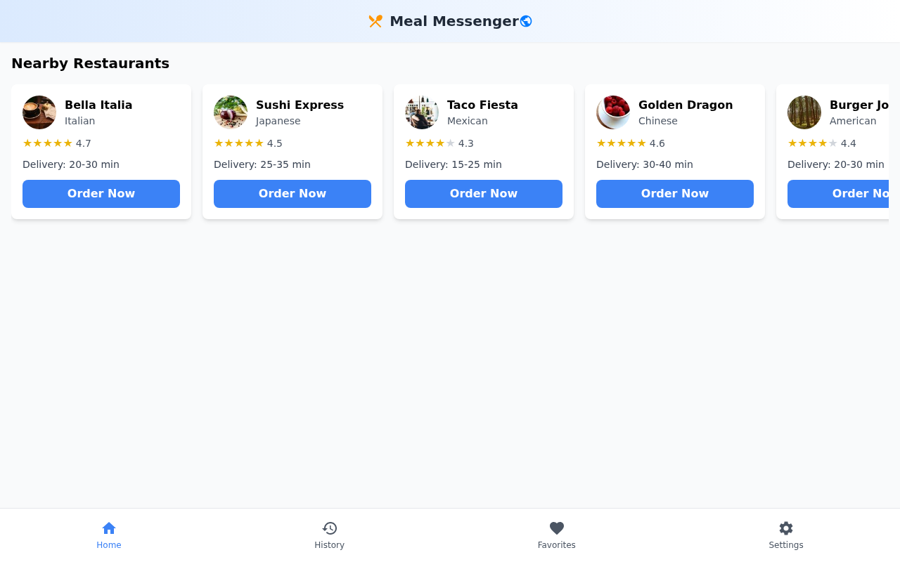 mealmessenger app