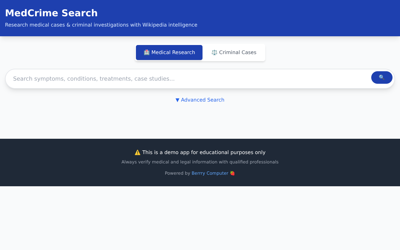 medcrime app