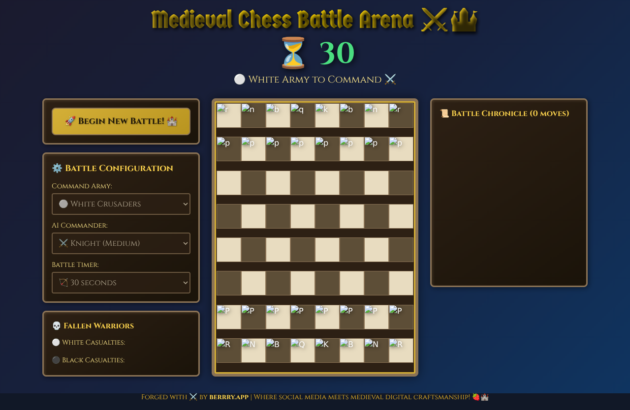 Medieval Chess Battle screenshot